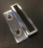 316 Wall Flange for 70x10mm rectangle tube. Mirror