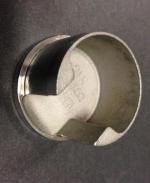 316 Flat end cap for 38.1mm round slotted tube. Mirror