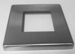 316 Square cover for base plate. Flat on top. 50.8x50.8mm square. Satin