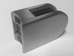 2205 Glass clamp D-shape for 38.1mm post. Satin