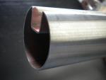 Satin 316 Single Slot Tube. 50.8mm Round. 6 mtr length with slot size 15x15mm