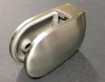 2205 D-Clamp profiled for 10 and 12mm glass for 50.8mm post. Satin