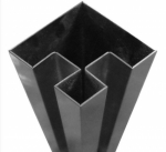 316 Square Corner slotted tube. 50.8x50.8mm. 800 grit Mirror. 4 mtr lengths with slot sizes 14x14mm