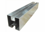 316 Square Double Slotted Tube. 50.8x50.8mm. 800 grit Mirror. 4 mtr lengths with slot size 14x14mm